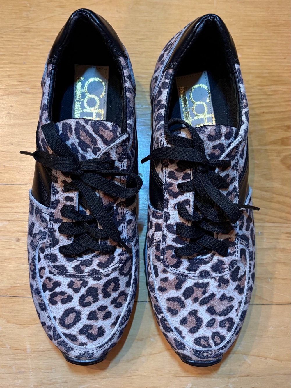 Cofi leather Women's Leopard Print Sneakers